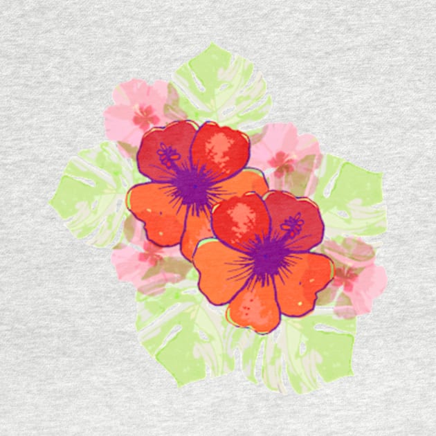 Hibiscus Flowers collage by RanitasArt